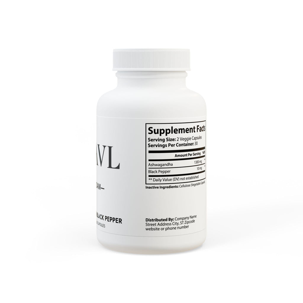 Ashwagandha and Black Pepper Supplement (60 capsules)