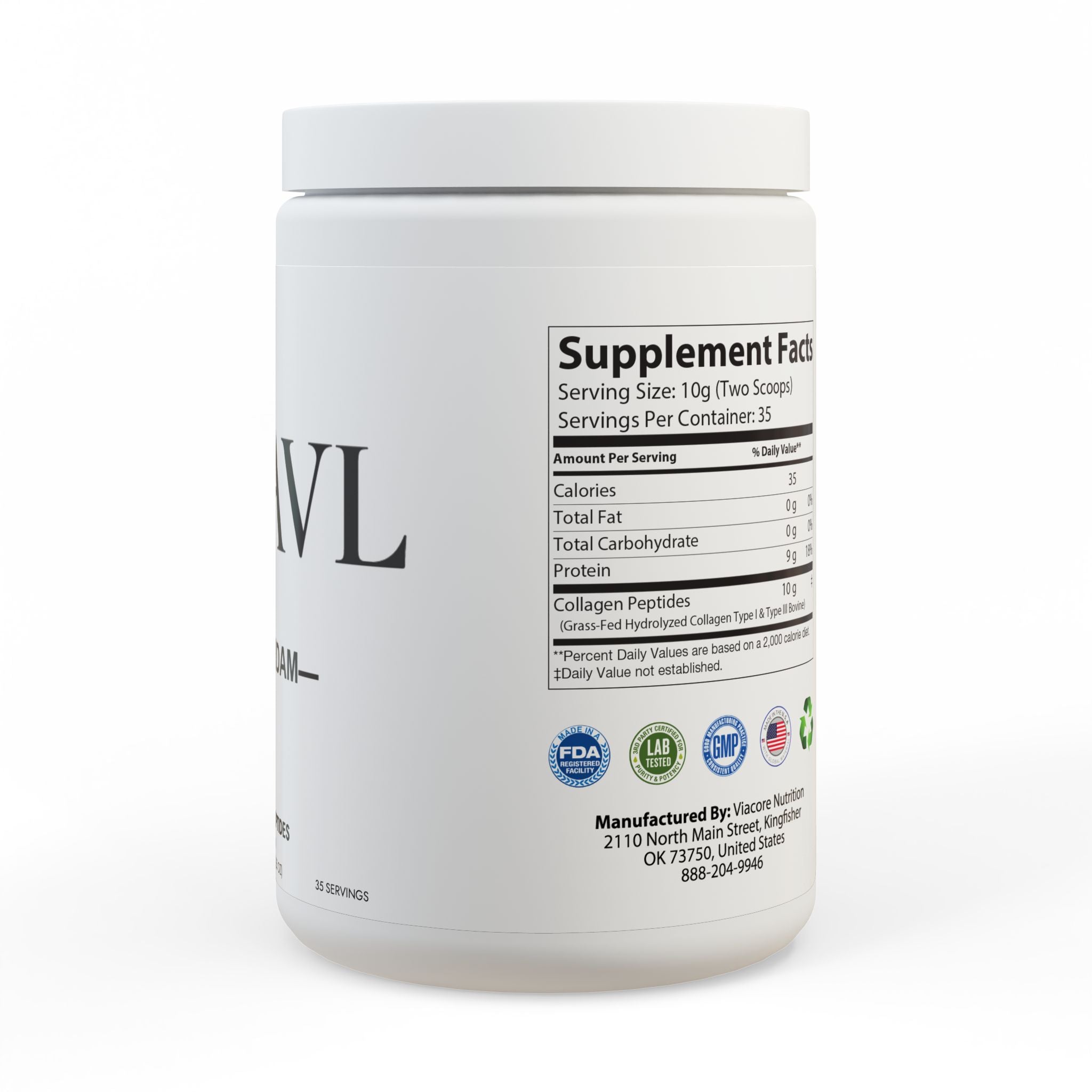 Collagen Peptides Type I & III Supplement (350g, 12.3oz)